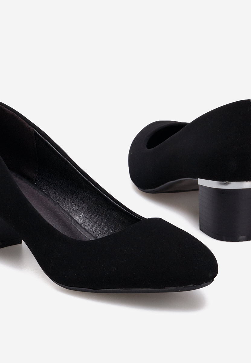 Дамски обувки с ток cu to gros Alzira черни