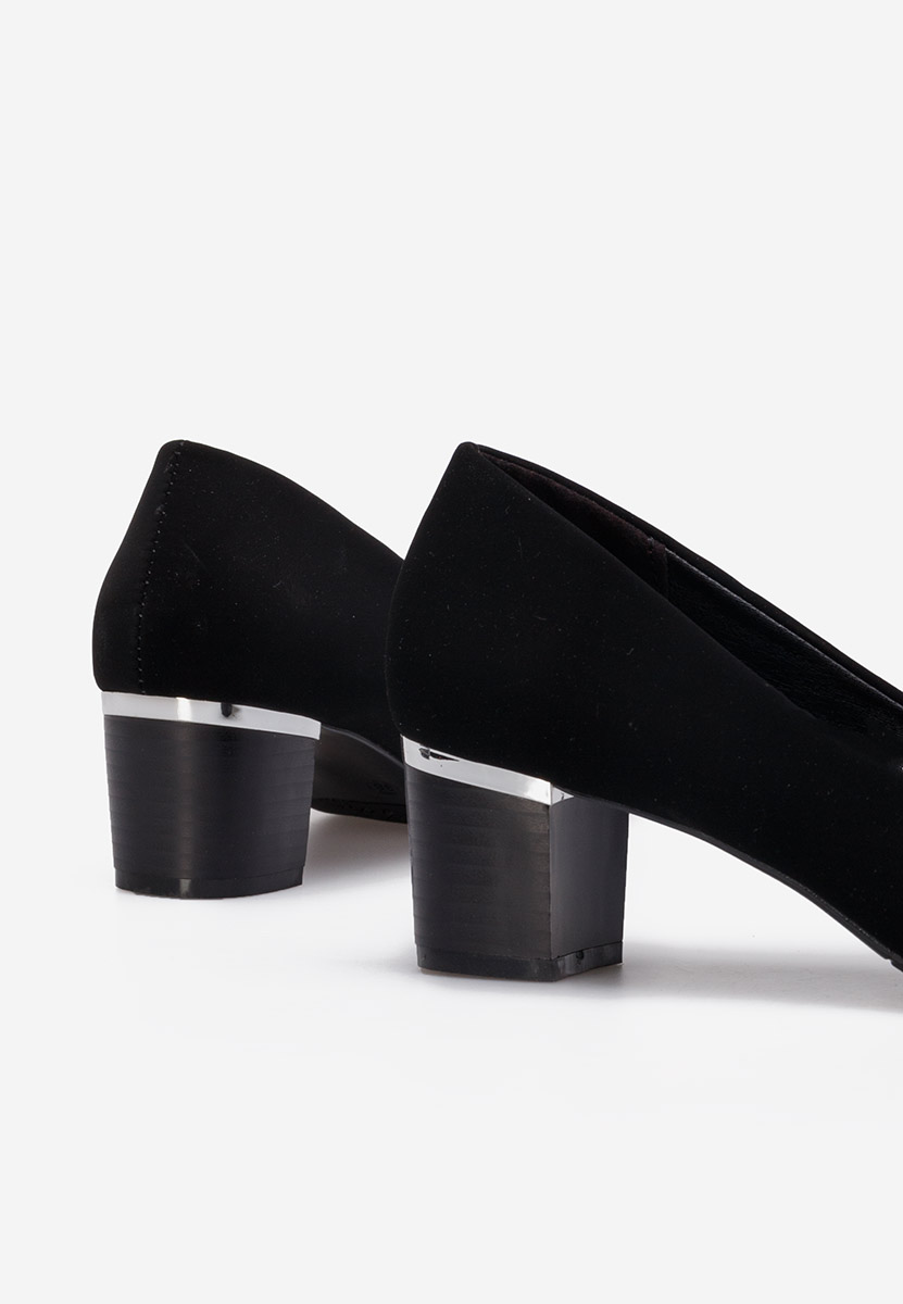 Дамски обувки с ток cu to gros Alzira черни