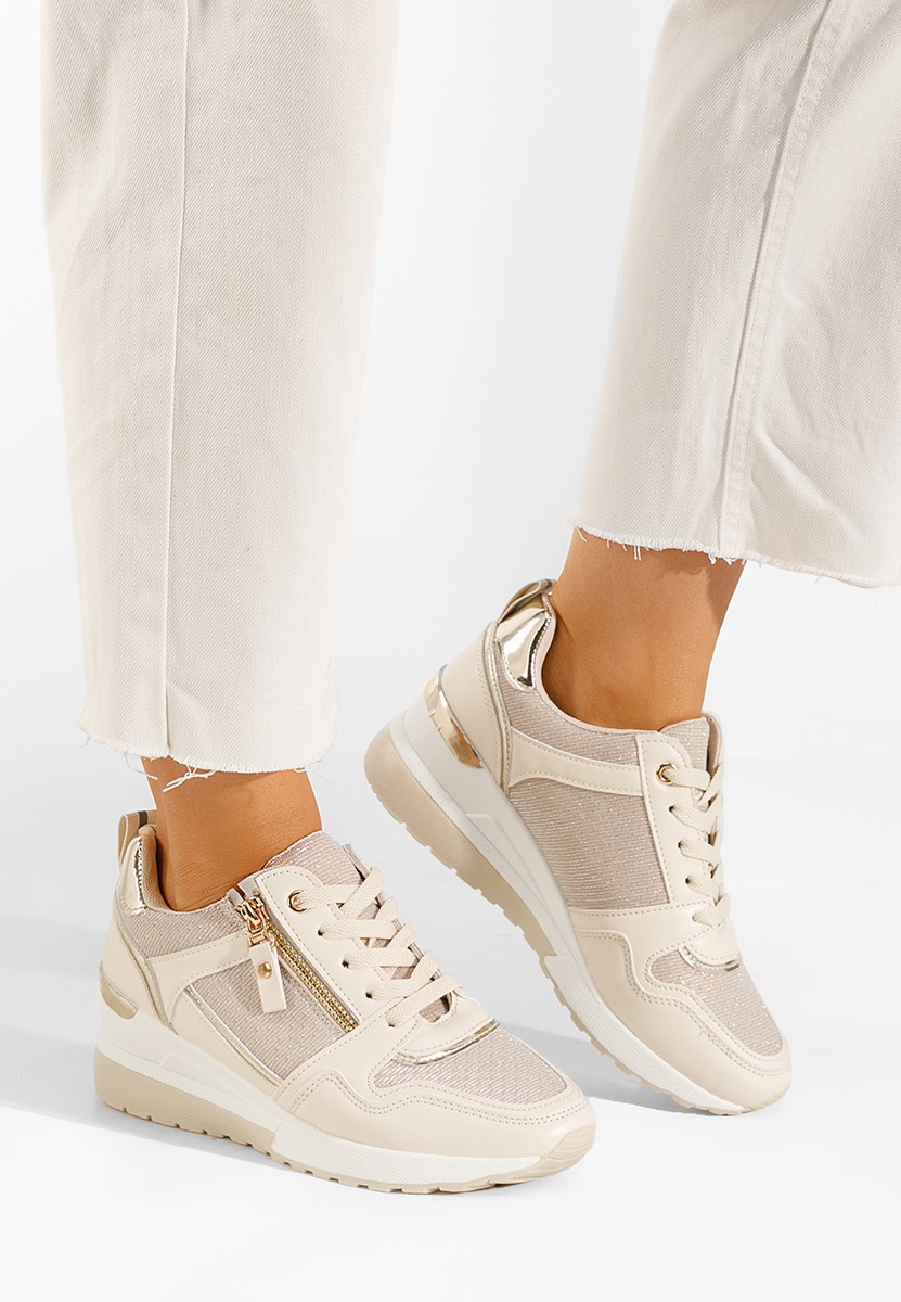 Cникърси на платформа Rafina V2 бежов