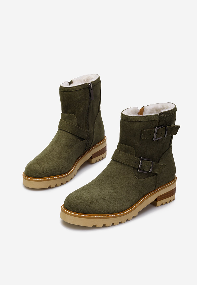 Дамски боти зелен Campana