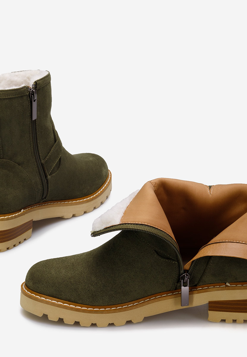 Дамски боти зелен Campana