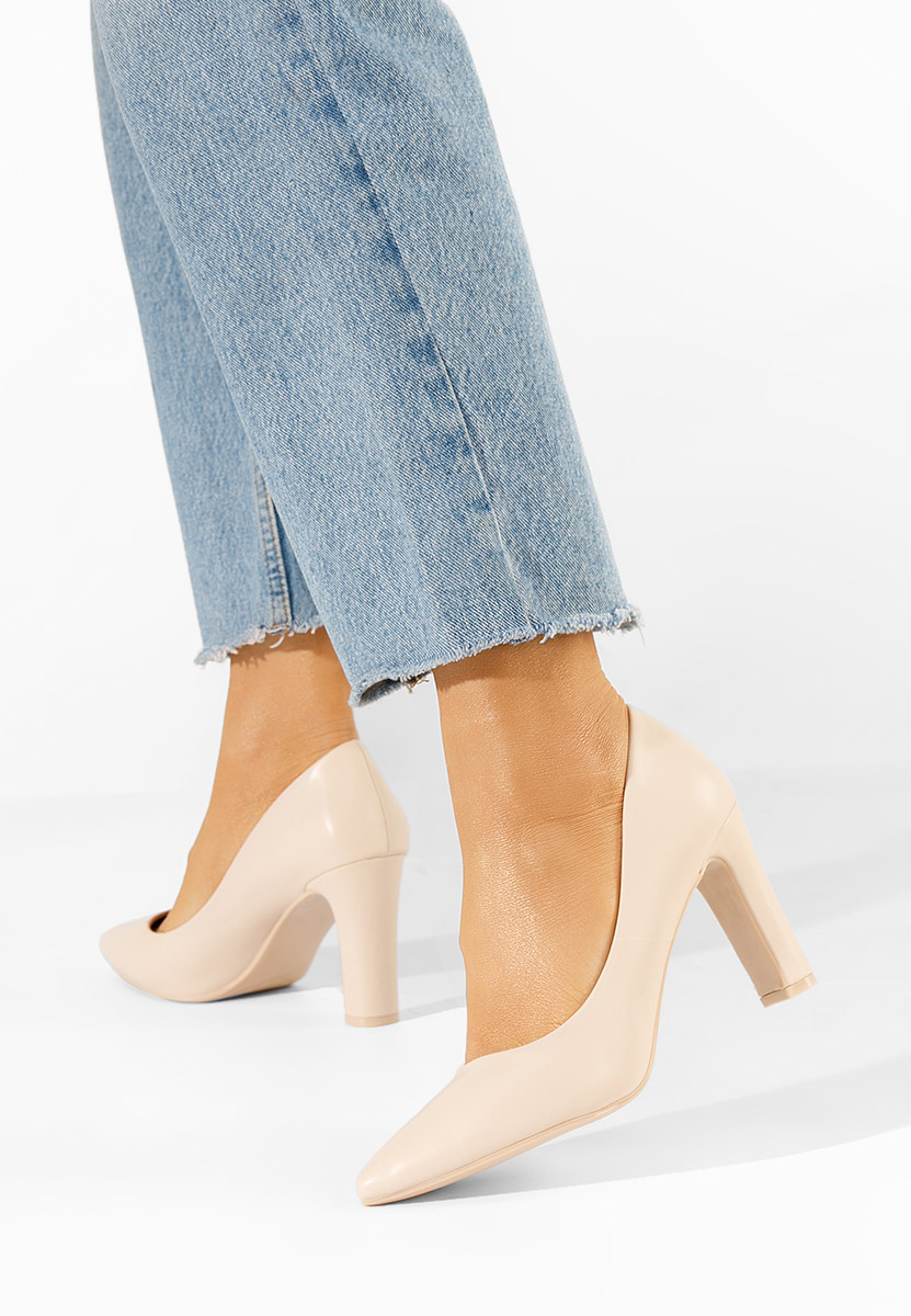 Обувки на ток Devina V3 бежов