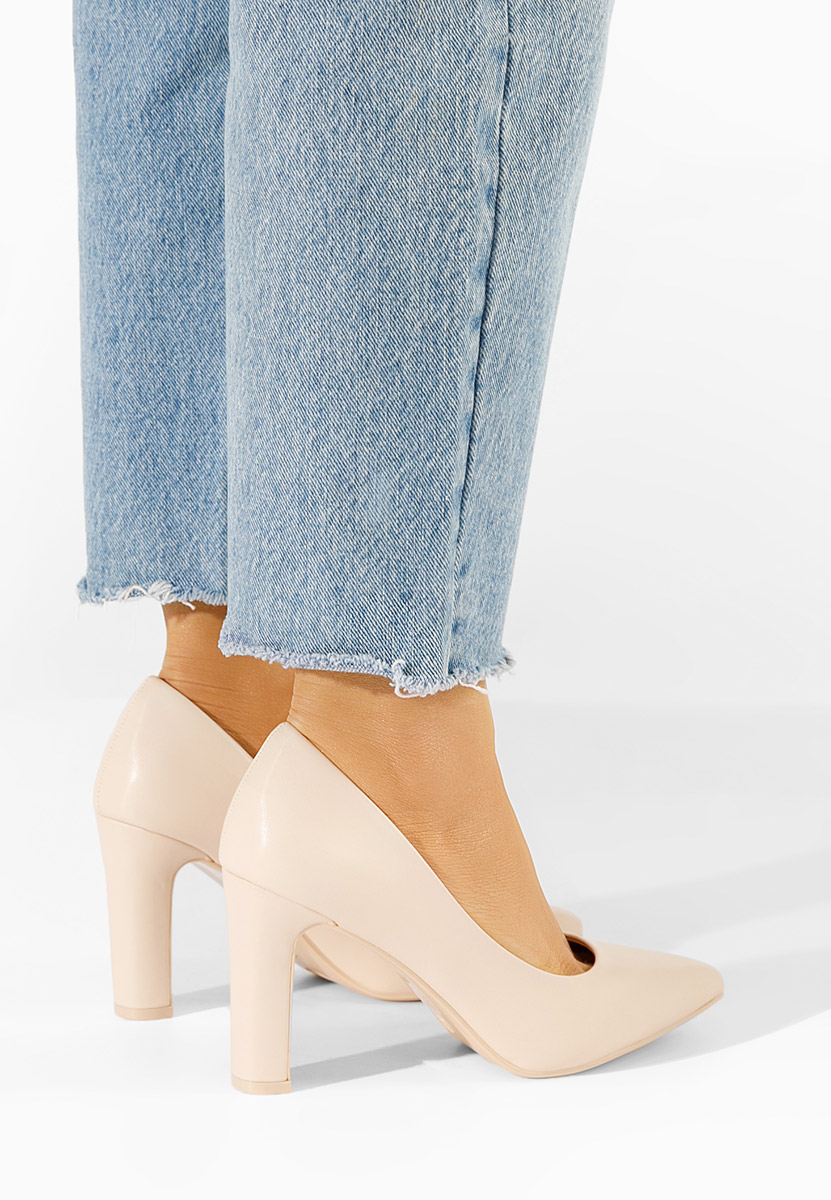 Обувки на ток Devina V3 бежов