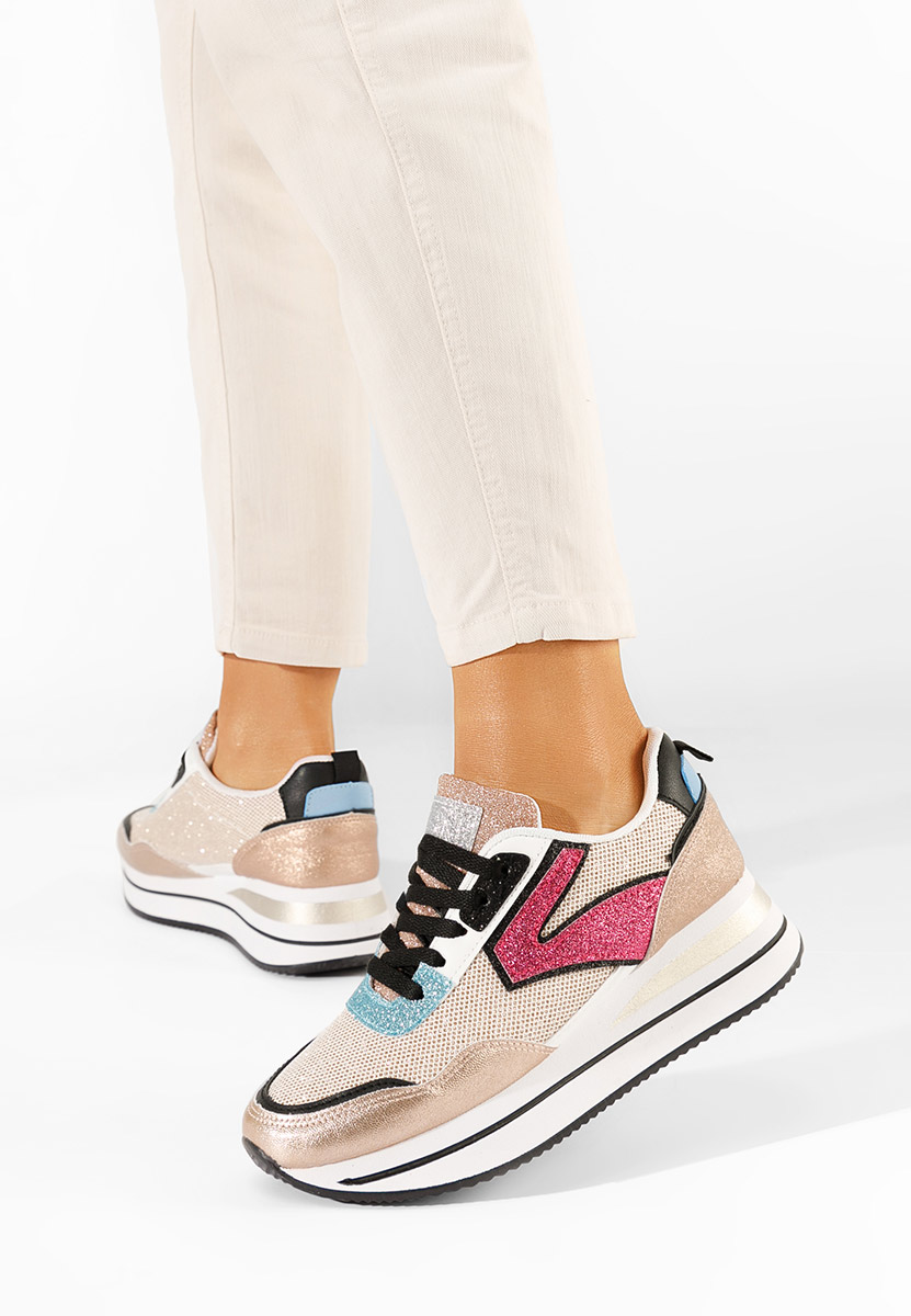 Cникърси на платформа Tarika шампанско