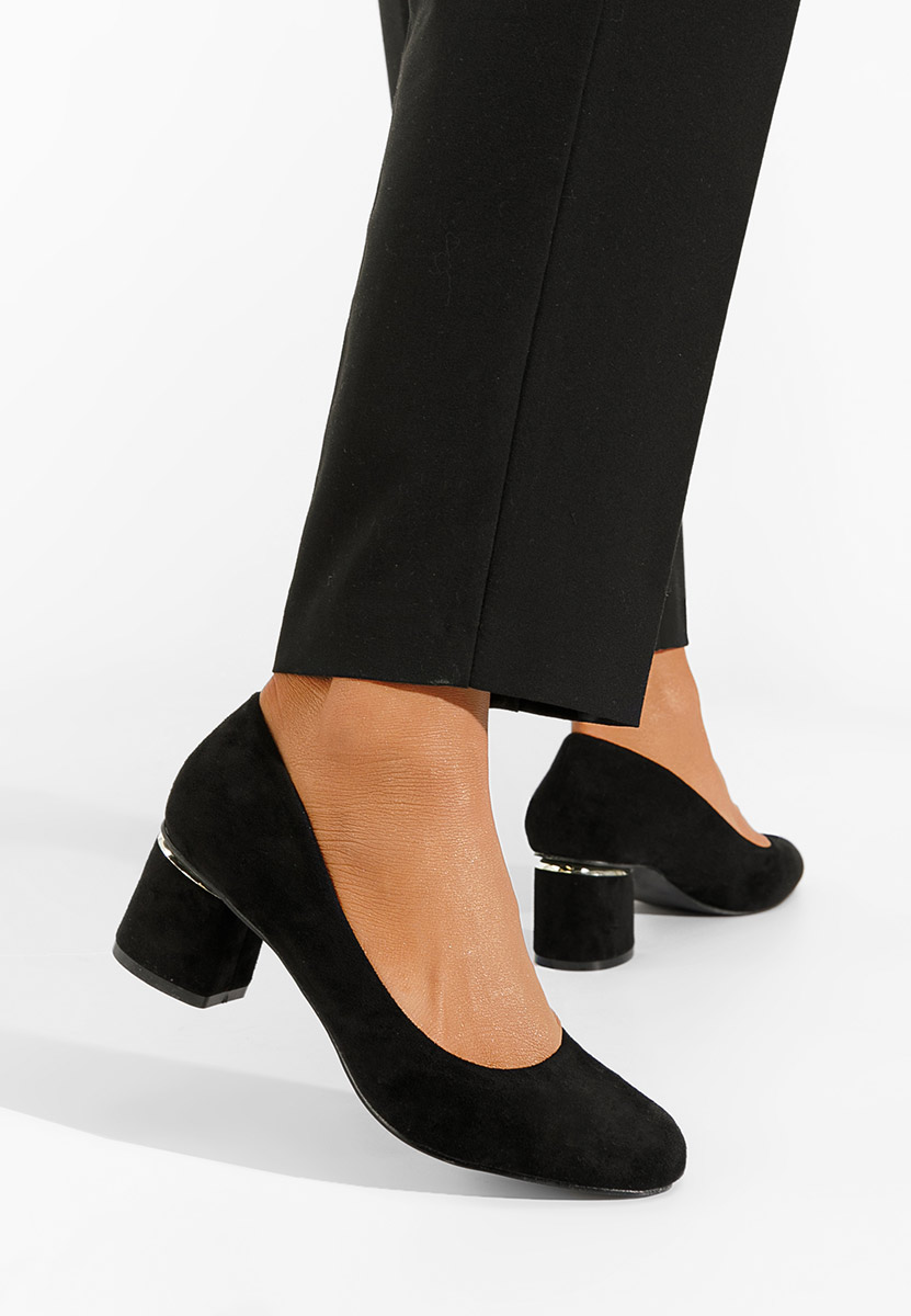 Oбувки с дебел ток Cabrilia черни