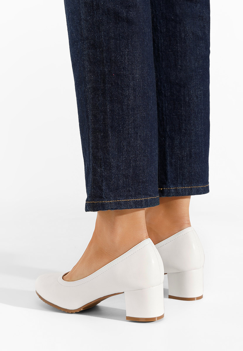 Обувки на ток Zinia бели