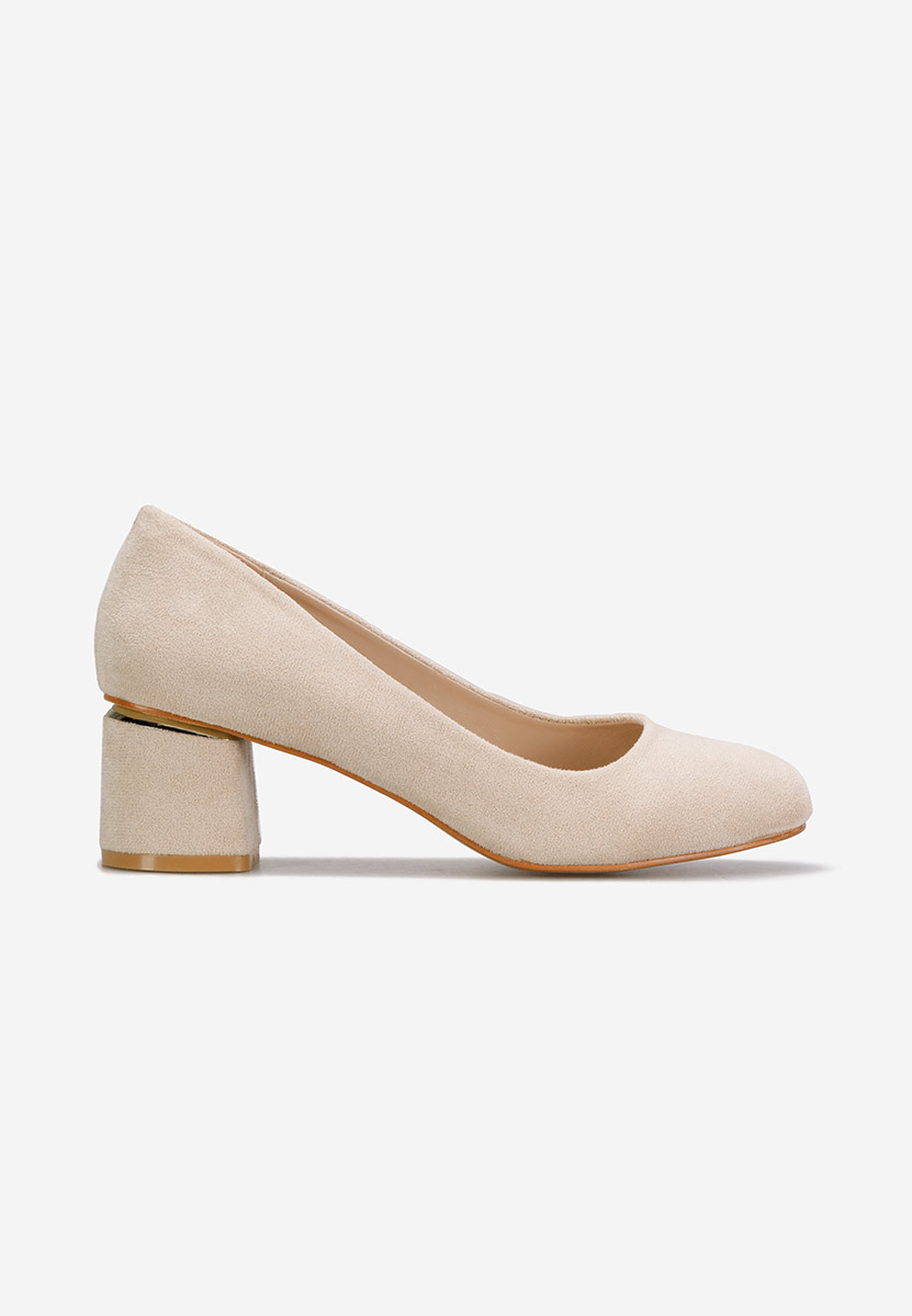 Oбувки с дебел ток бежов Cabrilia