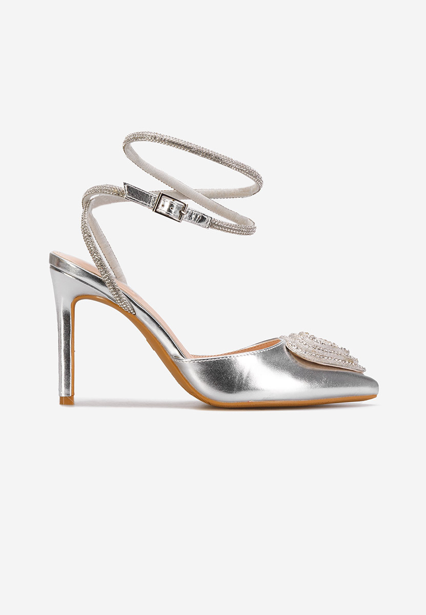 Oбувки на ток Iliana сив