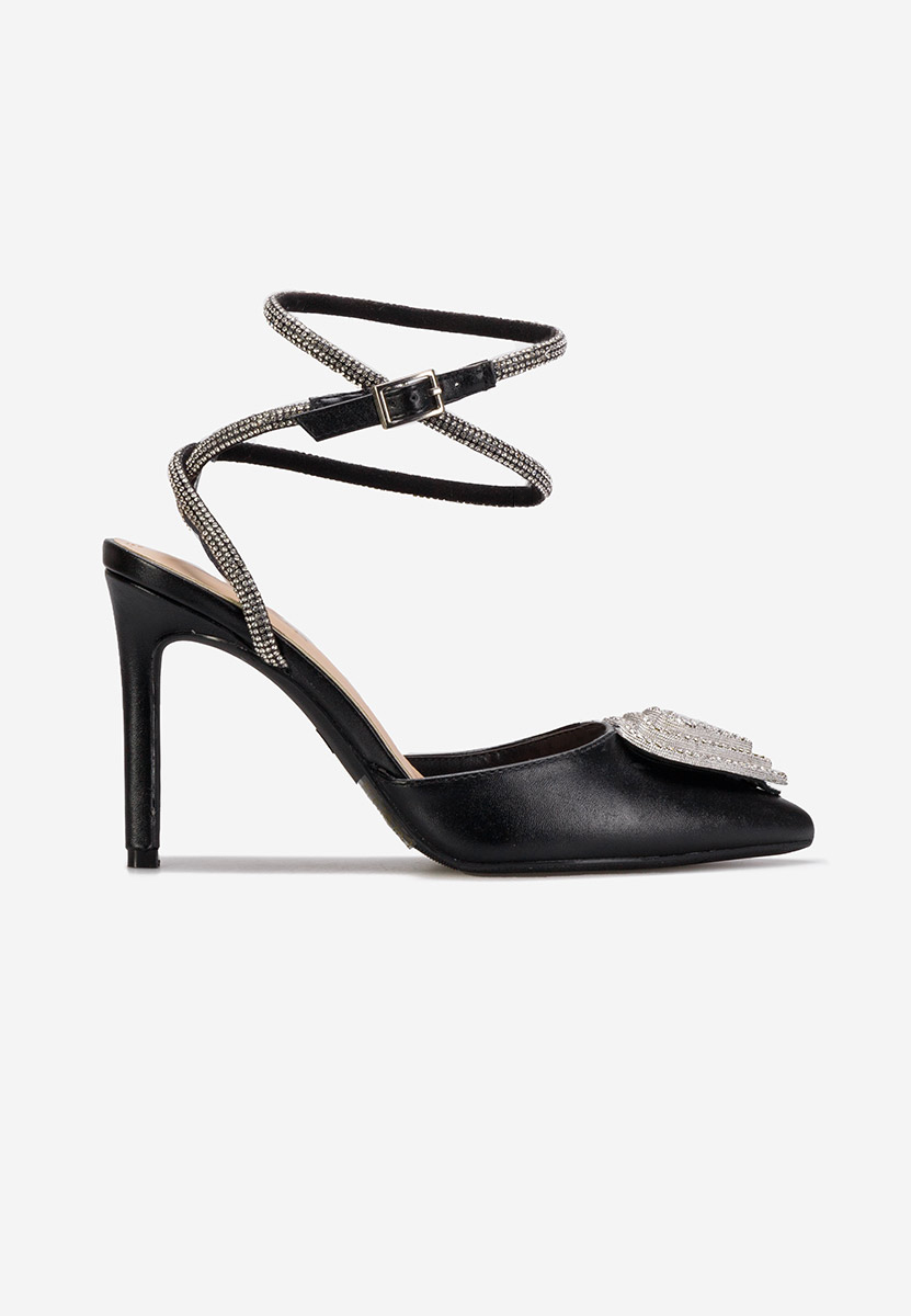 Oбувки на ток Iliana черни