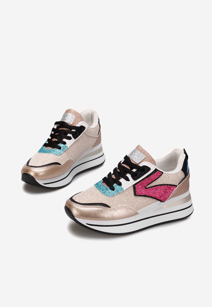 Cникърси на платформа Tarika шампанско