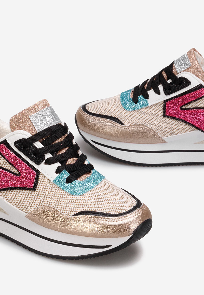 Cникърси на платформа Tarika шампанско