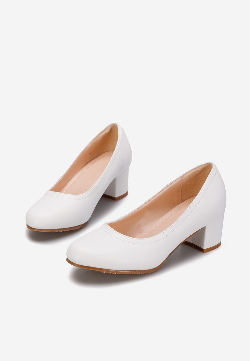 Обувки на ток Zinia бели
