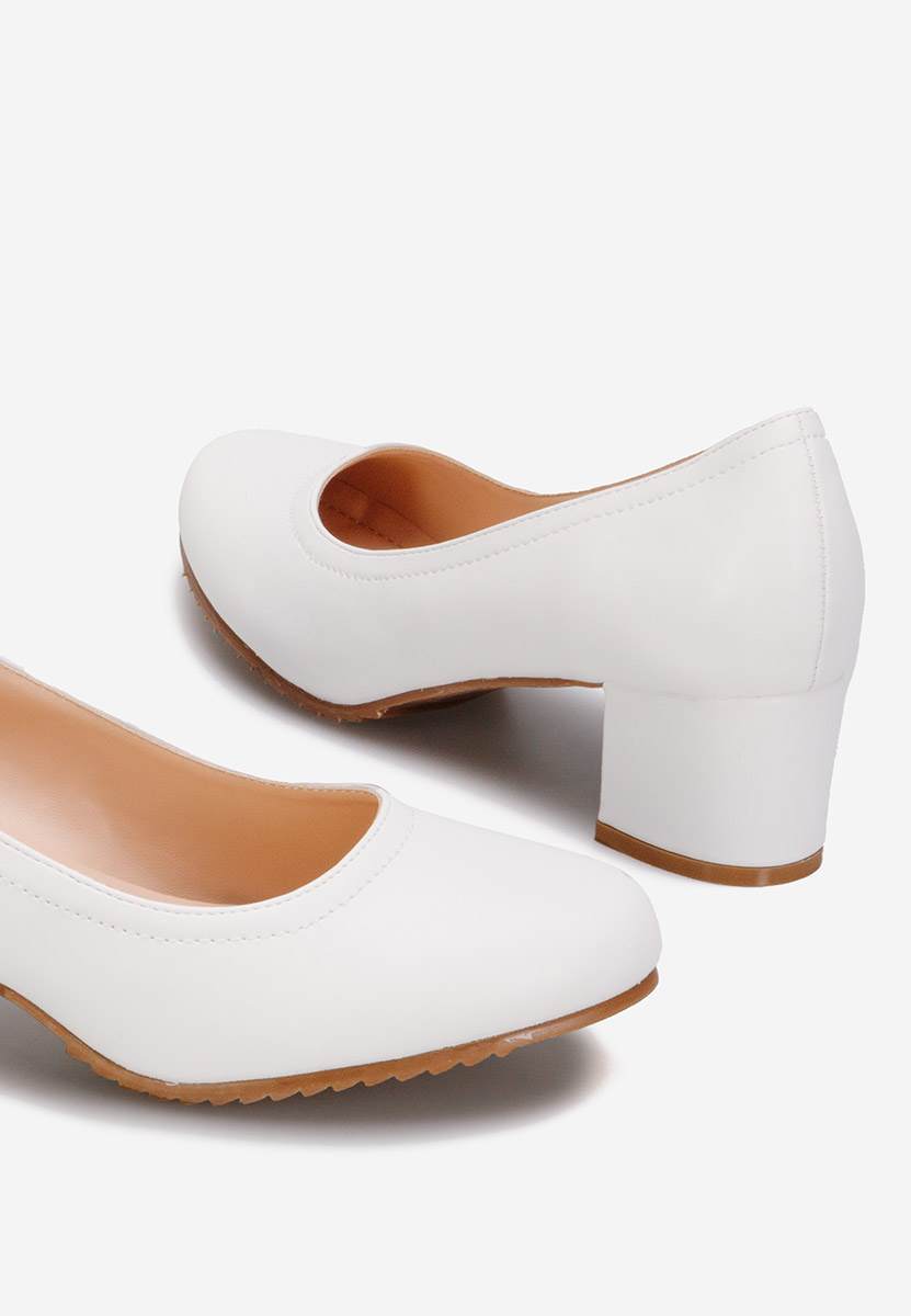 Обувки на ток Zinia бели