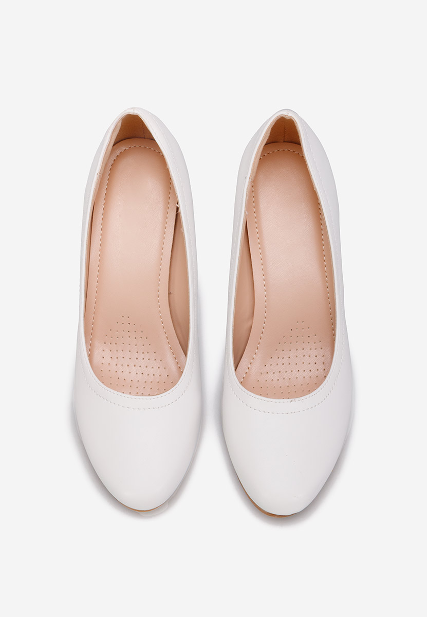 Обувки на ток Zinia бели