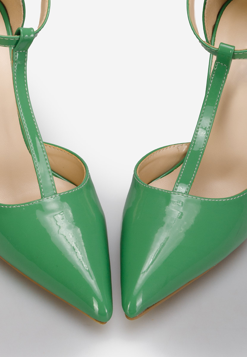 Обувки на ток Anyara зелен