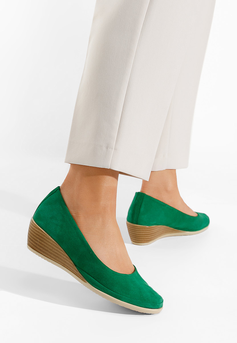 Обувки на платформа Minas V2 зелен