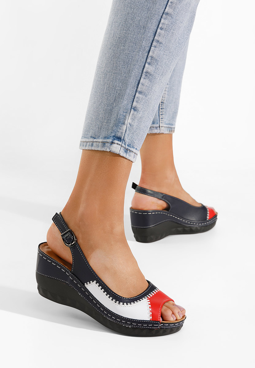 Сандали на платформа Srada многоцветен