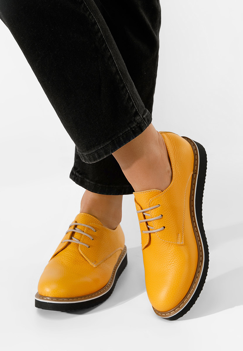 Дамски обувки derby Casilas жълт