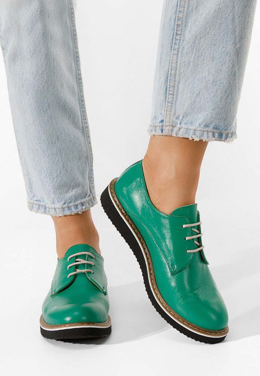 Дамски обувки derby Casilas зелен