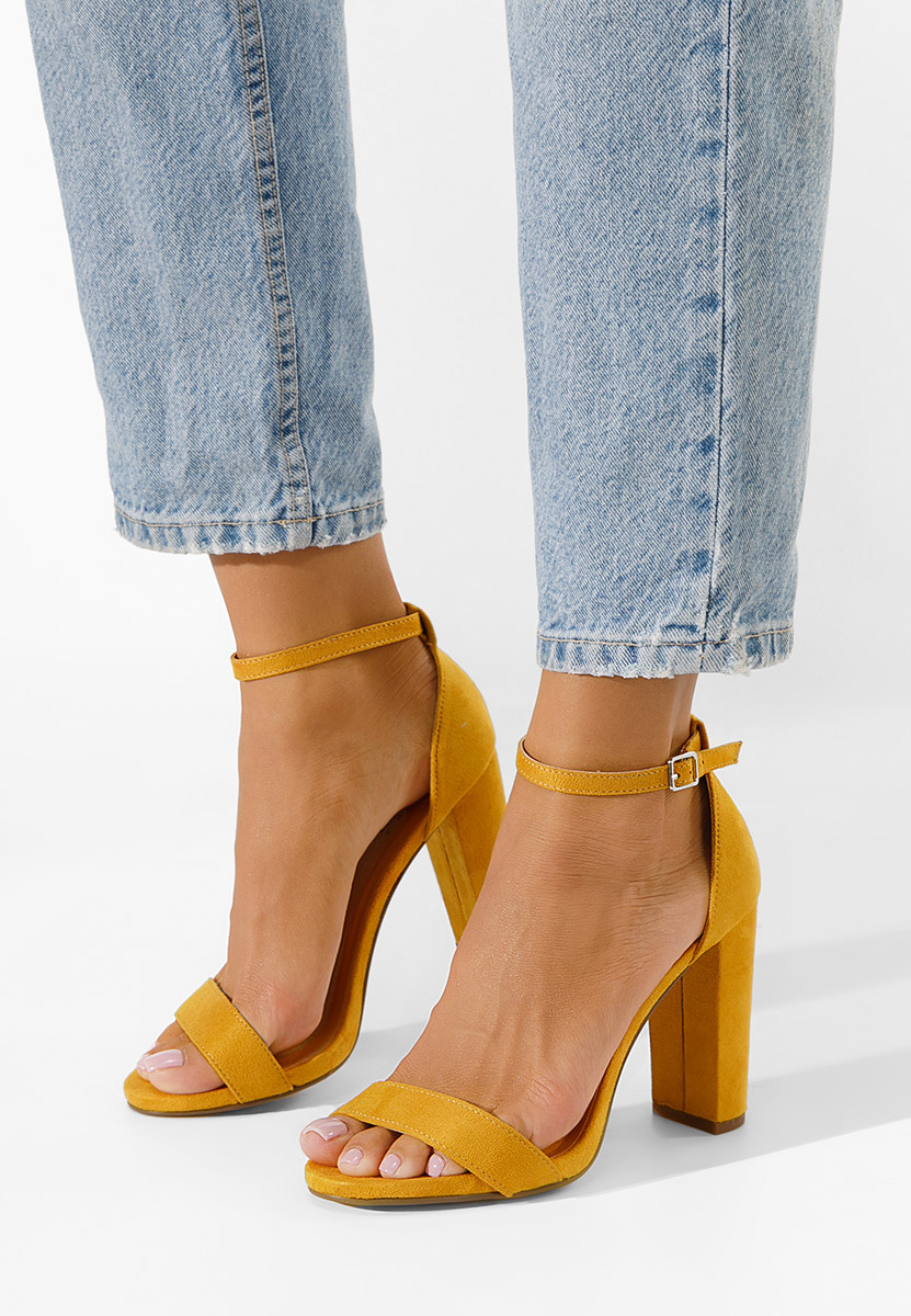 Сандали на ток Palea жълт Сандали на ток Palea жълт