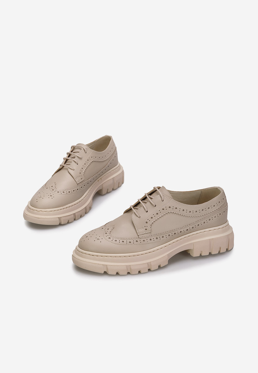 Дамски обувки brogue Henise V3 бежов