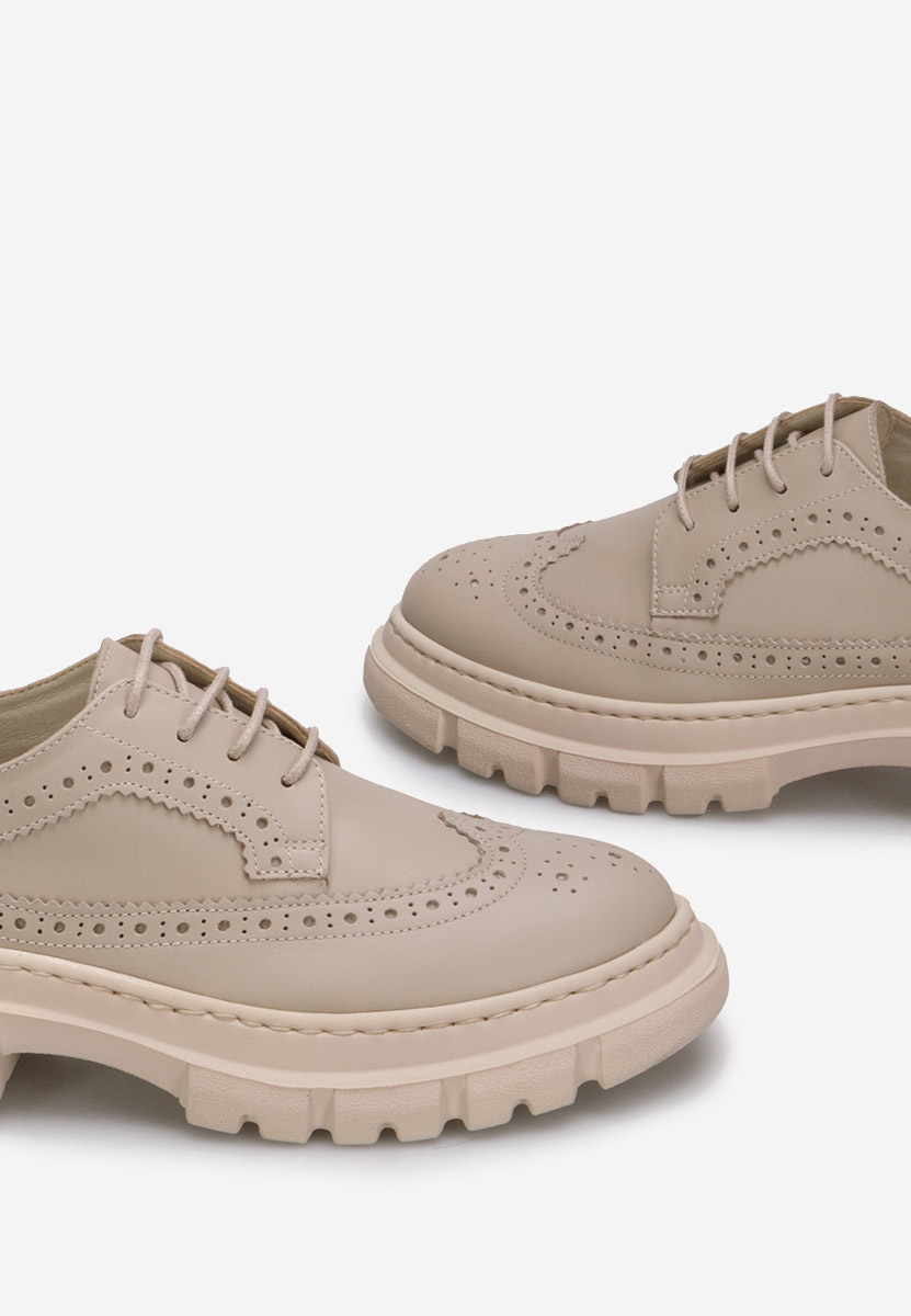Дамски обувки brogue Henise V3 бежов