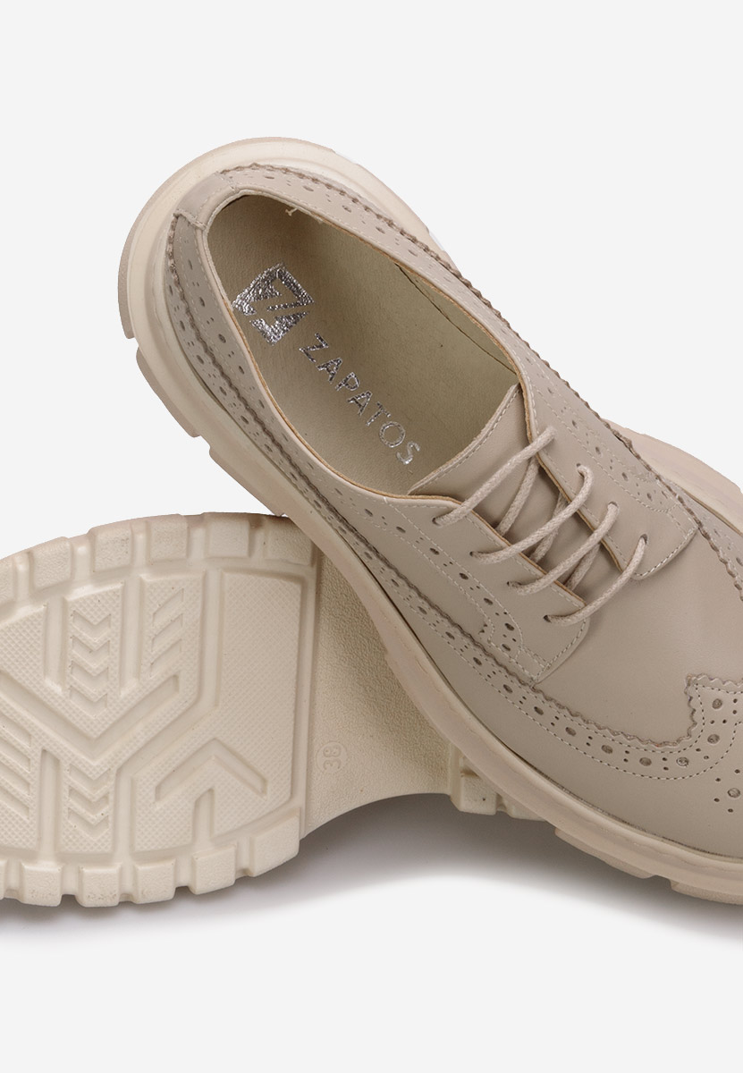 Дамски обувки brogue Henise V3 бежов
