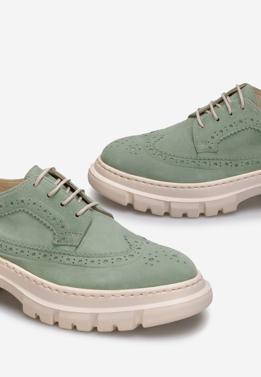 Дамски обувки brogue Henise зелен