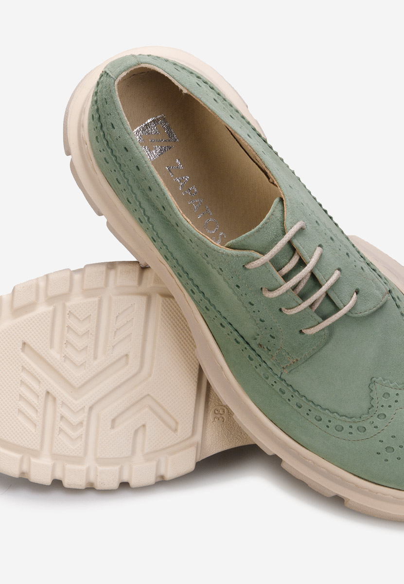 Дамски обувки brogue Henise зелен