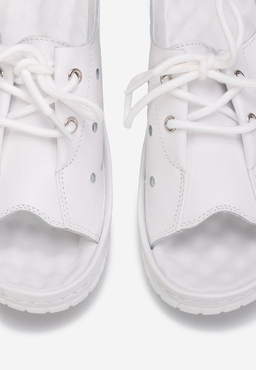 ехли от естествена кожа Patricia бели