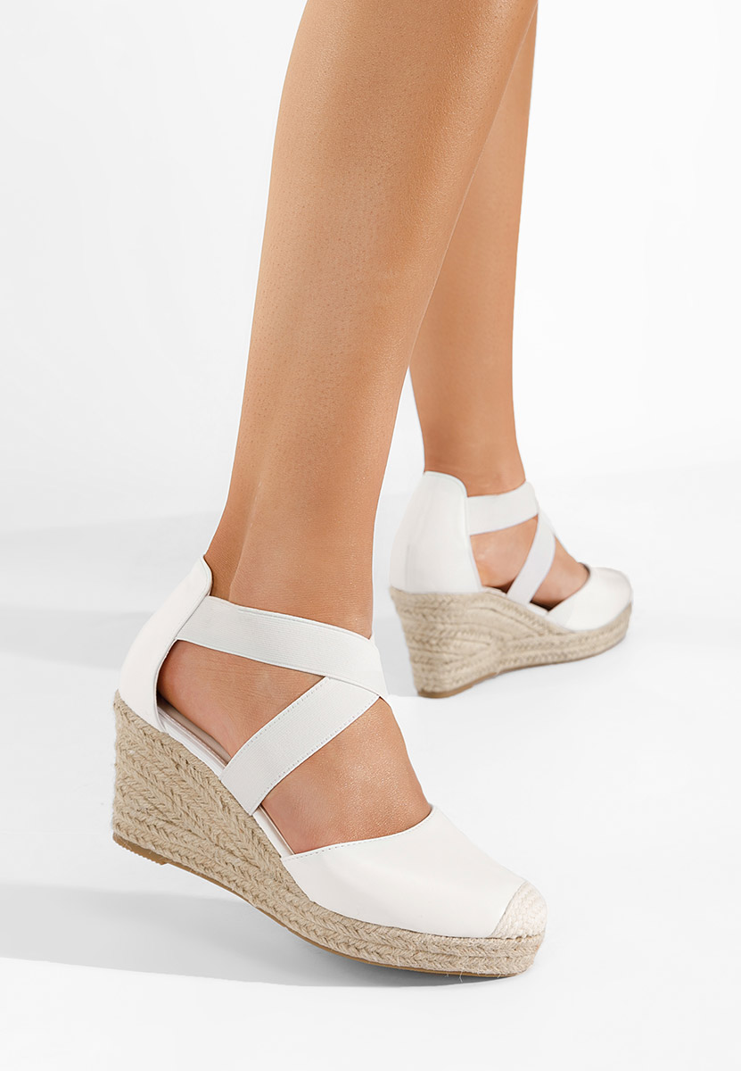 Сандали на платформа Rosaria бели