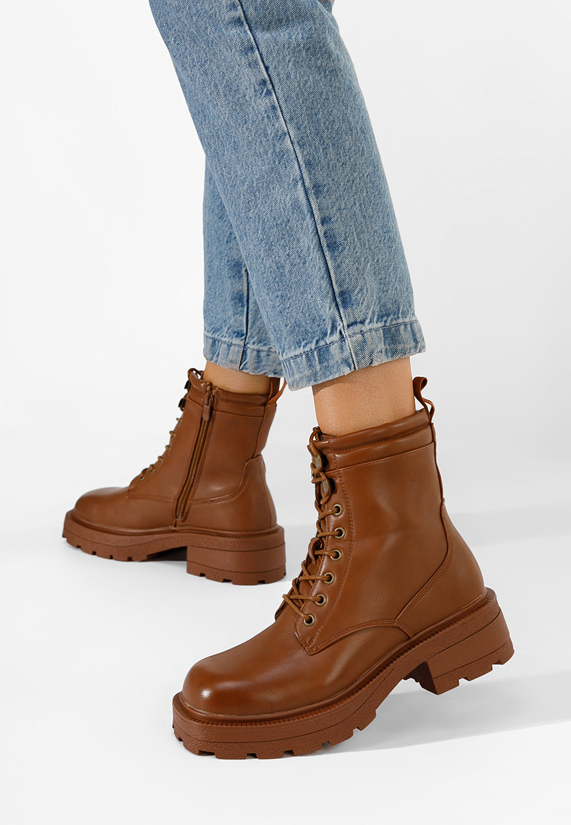 Дамски боти Raliana кафяв