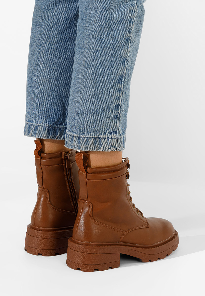 Дамски боти Raliana кафяв