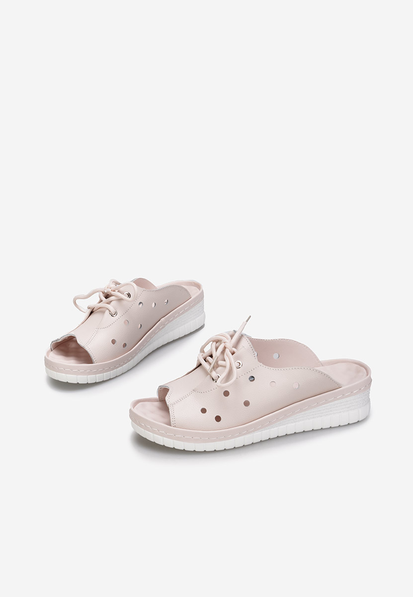 Чехли от естествена кожа Patricia розов