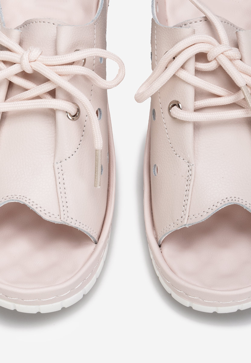 Чехли от естествена кожа Patricia розов