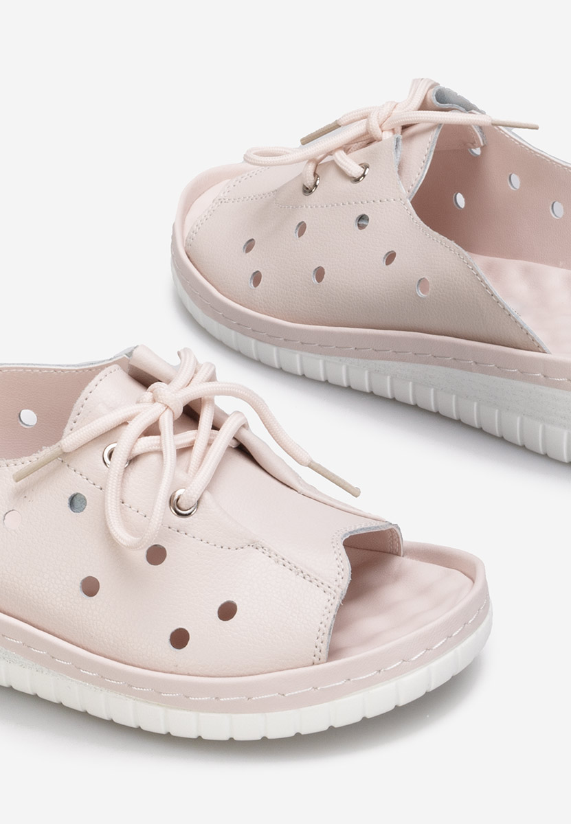 Чехли от естествена кожа Patricia розов