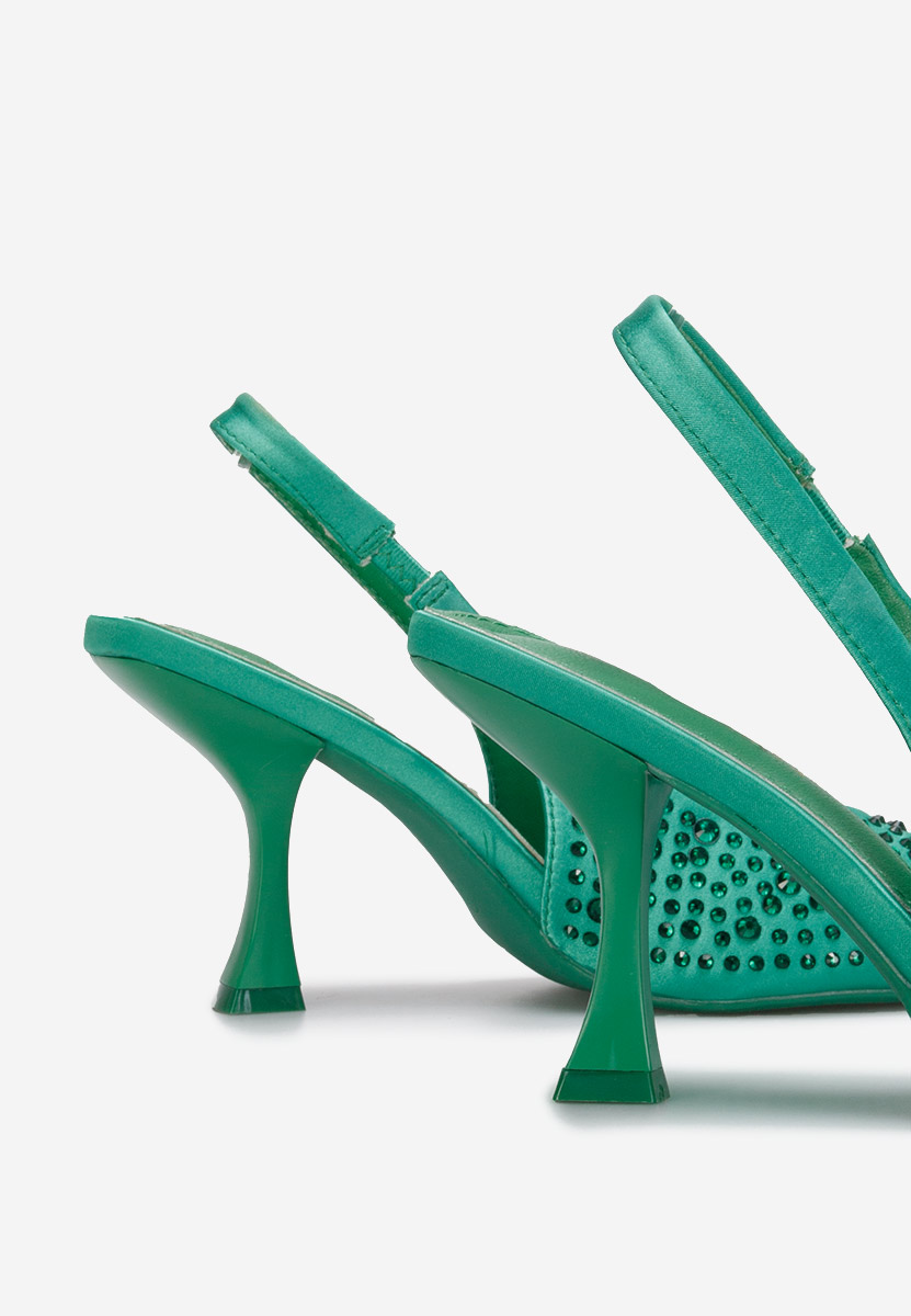 Обувки на ток Fyra зелен