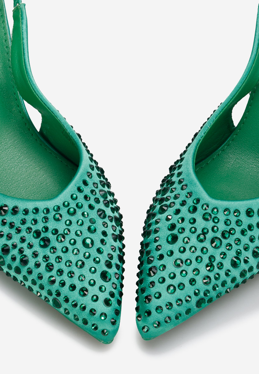 Обувки на ток Fyra зелен