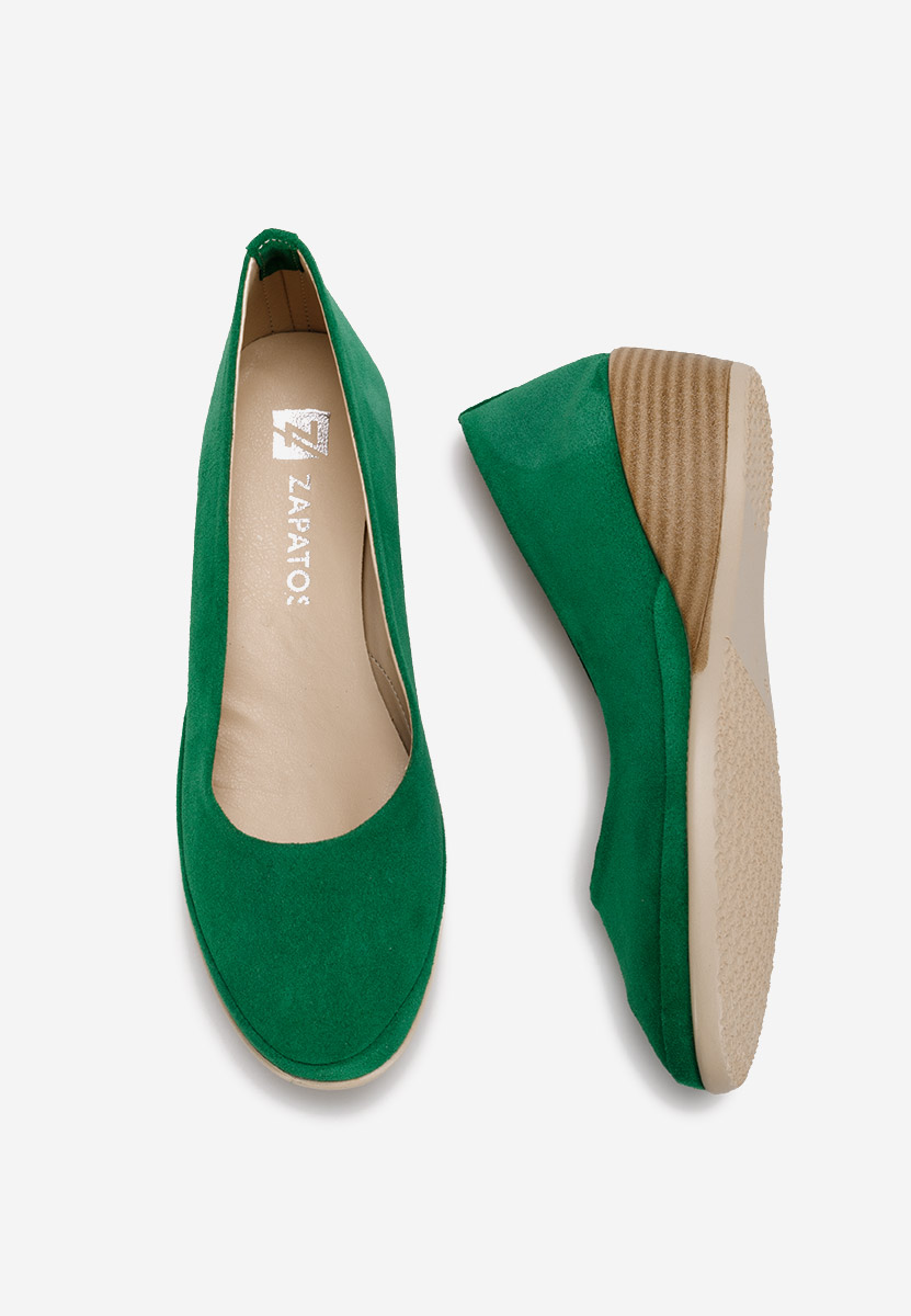 Обувки на платформа Minas V2 зелен