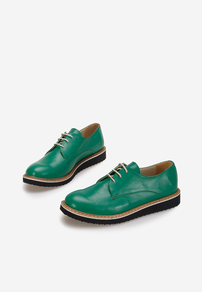 Дамски обувки derby Casilas зелен