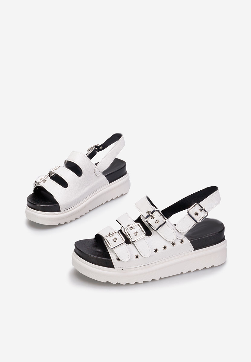 Сандали на платформа Edena бели