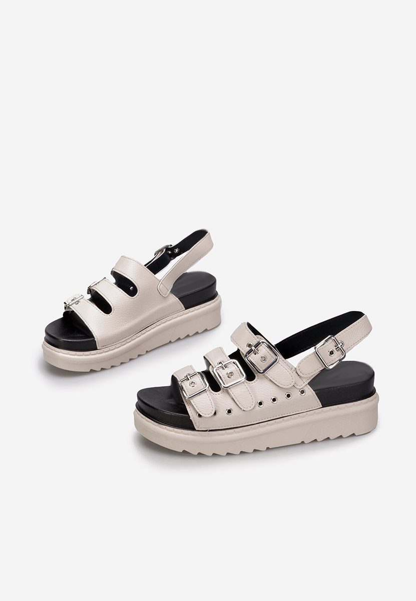 Сандали на платформа Edena бежов