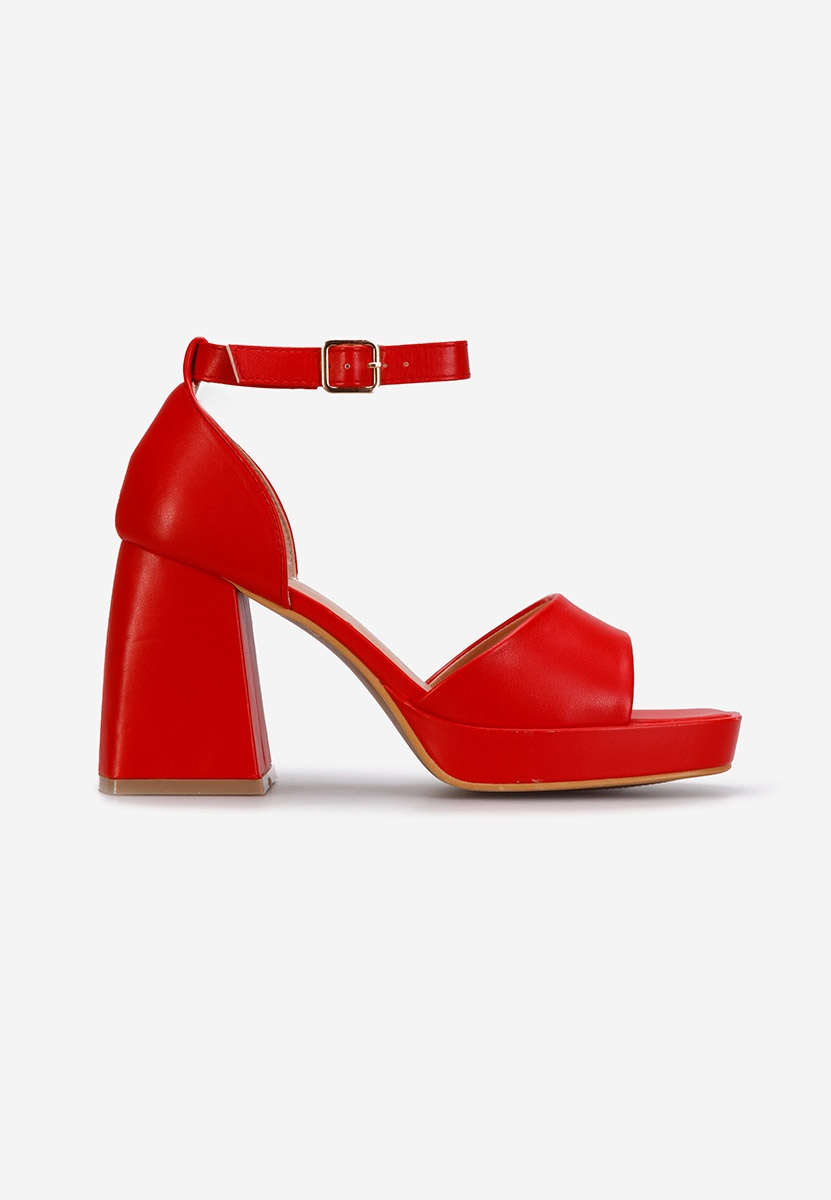 Сандали на ток Alexaria V2 червен