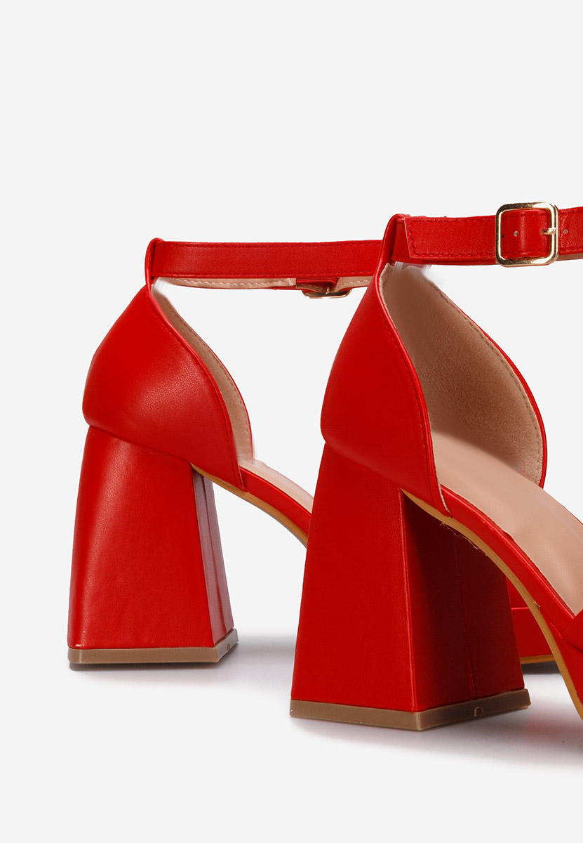 Сандали на ток Alexaria V2 червен