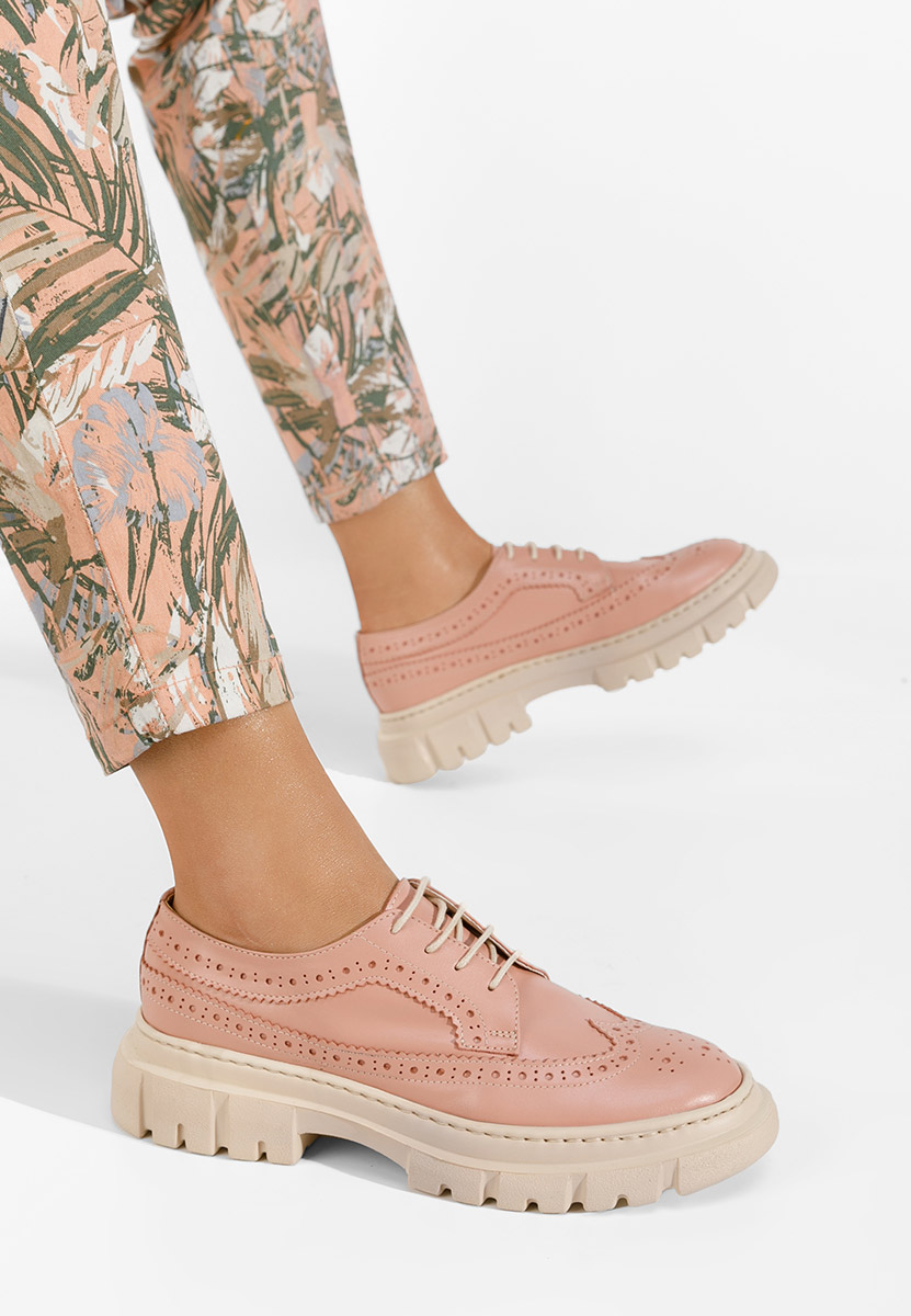 Дамски обувки brogue Henise V3 розов