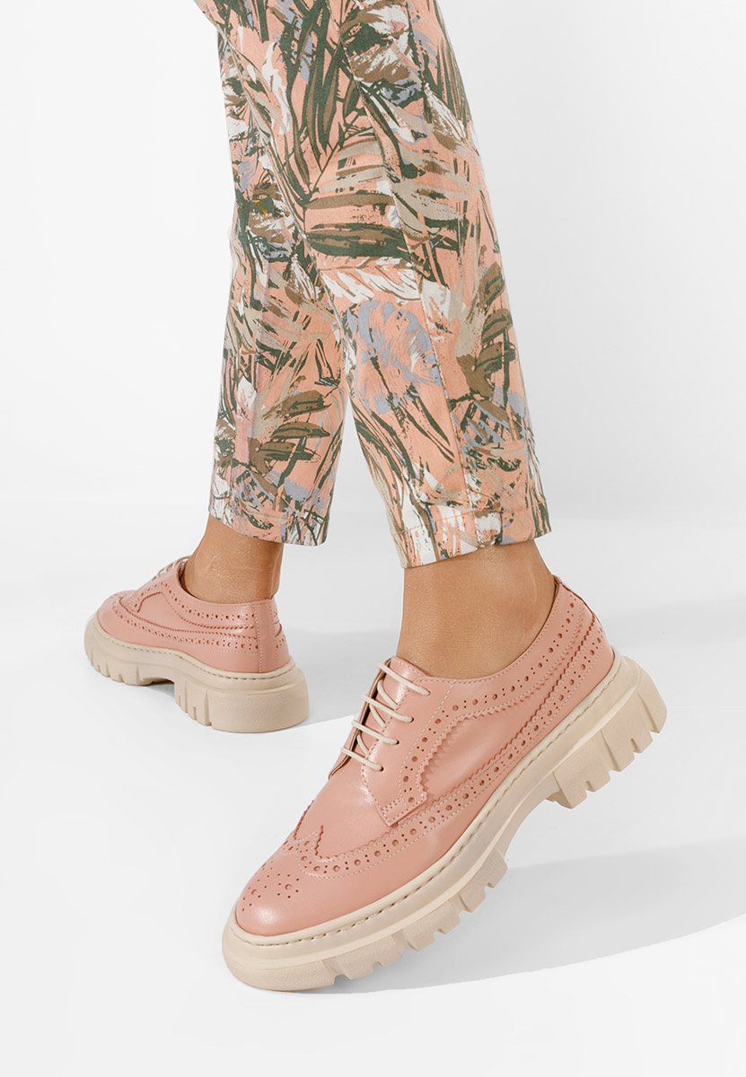 Дамски обувки brogue Henise V3 розов