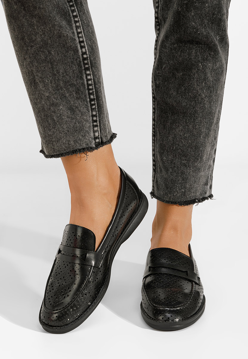 Дамски мокасини Valtera черни