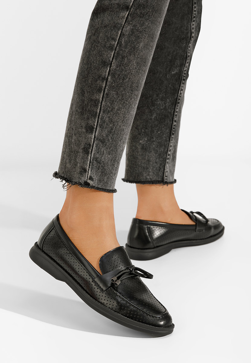 Дамски летни мокасини Morvana V3 черни