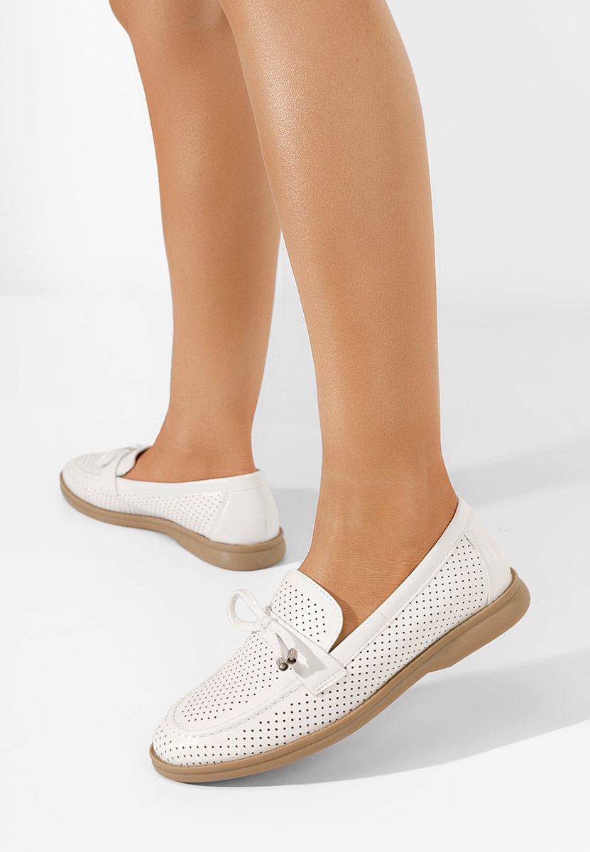 Дамски летни мокасини Morvana V3 бели