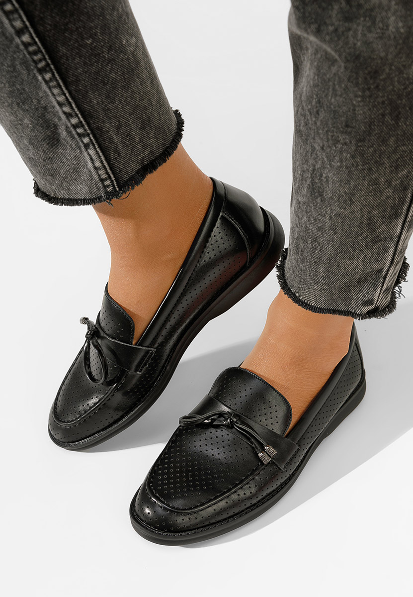 Дамски летни мокасини Morvana V3 черни